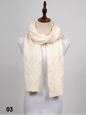 Long Rib Knitted Scarf